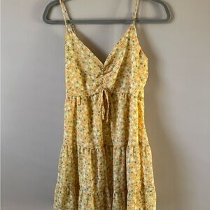 Altar'd State Yellow Floral Mini Dress